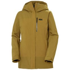 Damska kurtka narciarska z kapturem Helly Hansen Snowplay. Brązowe kurtki sportowe damskie Helly Hansen, na zimę, bez wzorów, bez ramiączek, z kapturem, narciarskie. Za 1,344.50 zł.