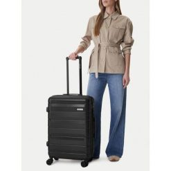 Walizka średnia GINO ROSSI. Czarne walizki damskie Gino Rossi, bez wzorów, średnie. Za 299.99 zł.