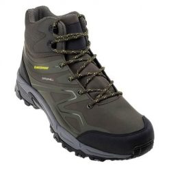 Buty trekkingowe męskie Hi-Tec Hendon Mid WP. Czarne trekkingi męskie Hi-tec, z gumy, bez zapięcia. Za 387.20 zł.