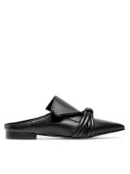 Eva Longoria Klapki EL-04-03-000309 Czarny. Czarne klapki damskie Eva Longoria, bez wzorów, ze skóry, bez obcasa, bez zapięcia. Za 449.99 zł.