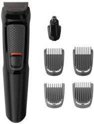 Philips MULTIGROOM Series 3000 MG3711/15, Black, Rectangle, Beard, Ear, Eyebrow, Nose, Stainless steel, Battery, 60 min. Golarki i trymery Philips. Za 114.56 zł.