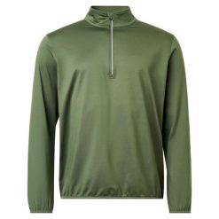 Sweter 1/2 zip Abacus Cradoc. Zielone swetry męskie Abacus, m, bez wzorów, z materiału, bez kołnierzyka, bez ramiączek. Za 400.00 zł.