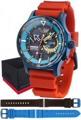 Zegarek męski Vostok Europe VS57-595D736SR czerwony. Czerwone zegarki męskie Vostok Europe, bez wzorów. Za 2,980.41 zł.