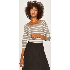 Morgan - Sweter. Szare swetry nierozpinane damskie Morgan, l, bez wzorów, z bawełny, bez kołnierzyka, bez ramiączek. W wyprzedaży za 79.90 zł.